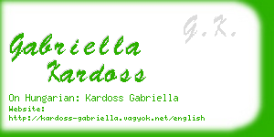 gabriella kardoss business card